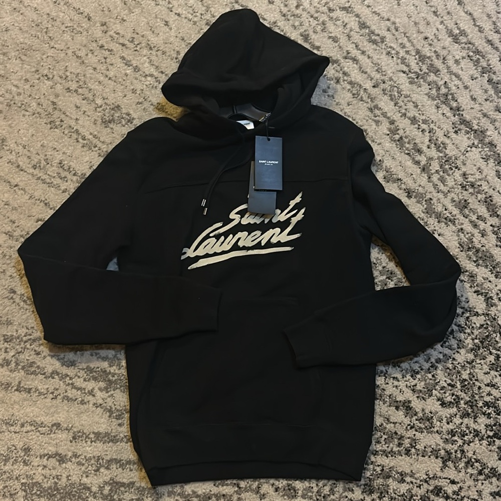Saint Laurent 50s Signature Hoodie Black size XS - Picture 2 of 8